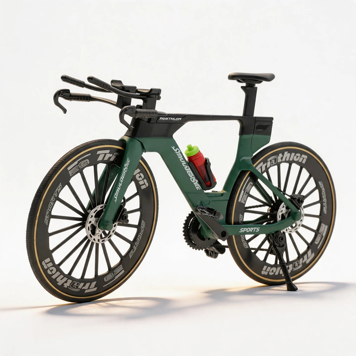 1:8 Scale Alloy Triathlon TT Time Trial Racing Bicycle Model Diecast Simulation Mini Bike Ornament Collection Toy Gift for Cycli