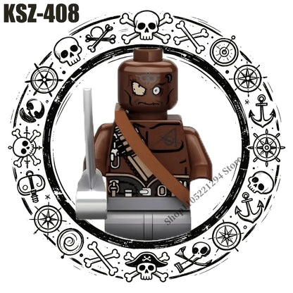 Pirates of the Caribbean building blocks toys Jack Sparrow William Turner Elizabeth Swann MINI brick toys Assemble toys gifts