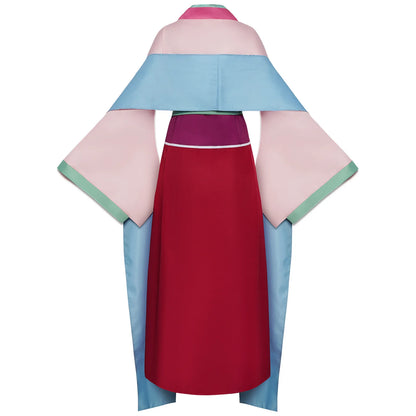 Maomao Cosplay Costume Anime Apothecary Diaries Mao Mao Pink Kimono Full Set Women Outfit with Necklace for Halloween Comic Con