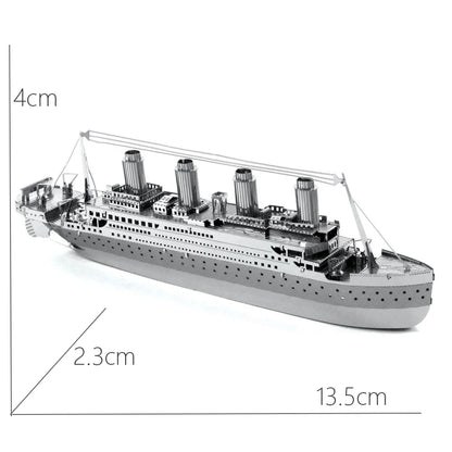 3D Metal Puzzle Ship Model Kits DIY Laser Cut Puzzles Jigsaw Toy For Children