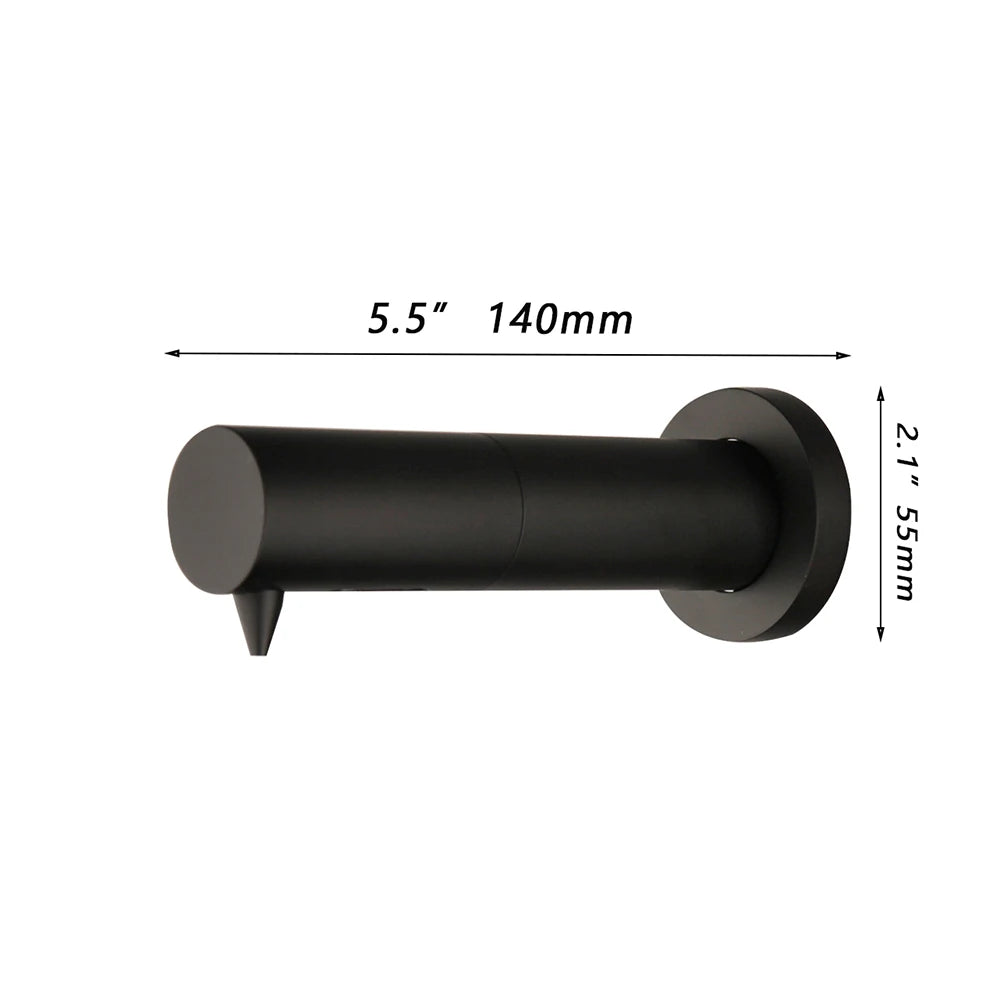 ZAPPO Black Sensor Soap Dispenser 500ML Automatic Kitchen & Bathroom Liquid Soap Lotion Dispenser Stainless Steel Wall Mounted