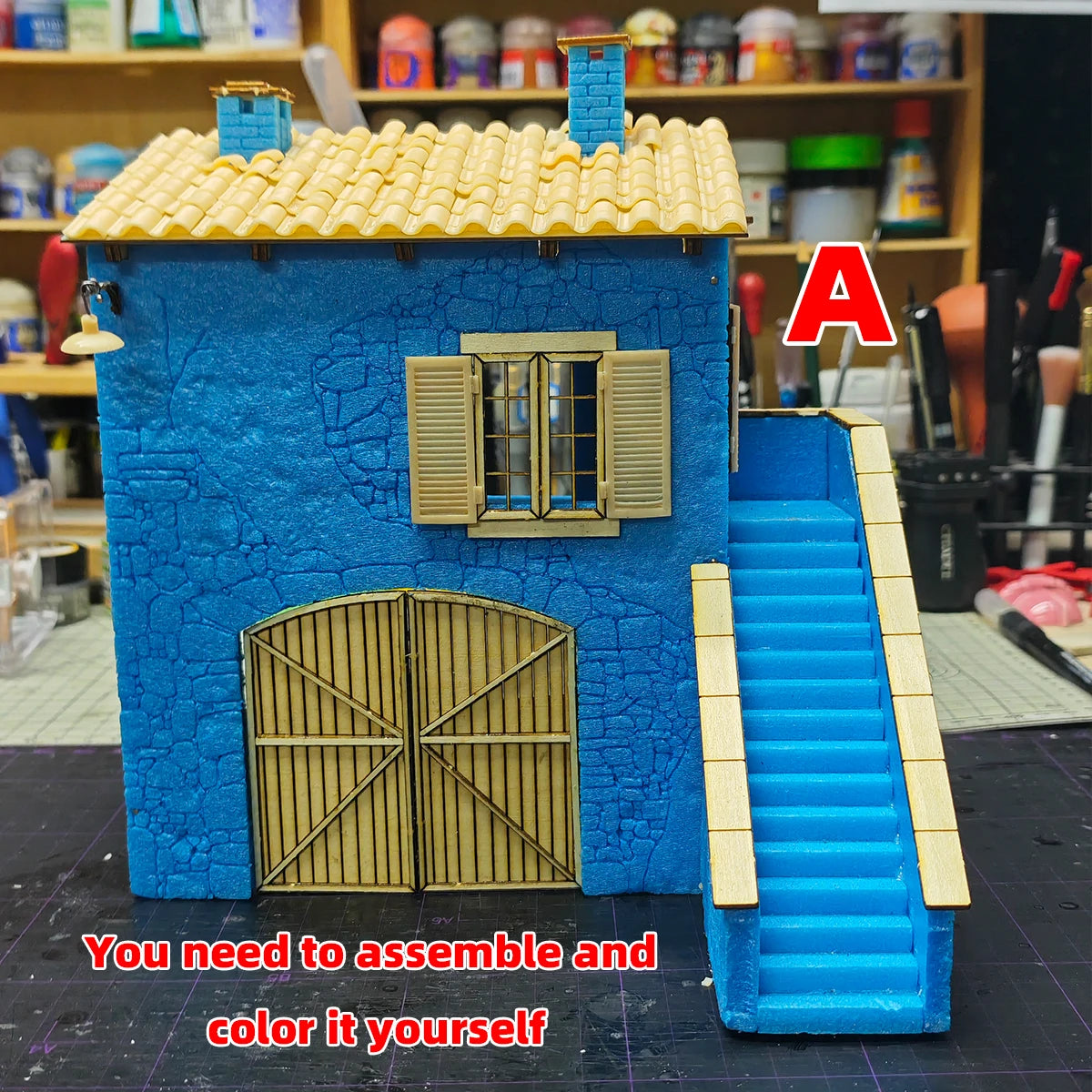 Assembly Architectural Model Building Rural Area Residence Bungalow Countryside Village Diorama Scale Model Kit 1/35 1/32