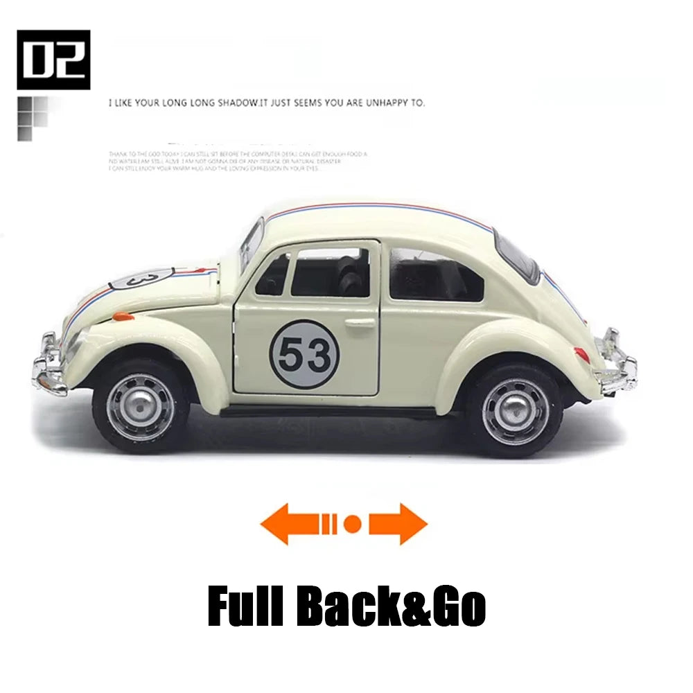 1:32 Volkswagen Beetle Alloy Car Metal Classic Toy Model with Pull Back Function Vehicles for Child Gifts