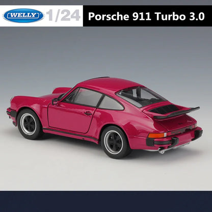 WELLY 1:24 1971 Porsche 911 Turbo 3.0 Alloy Sports Car Model Diecasts Metal Classic Vehicles Car Model Simulation Kids Toys Gift
