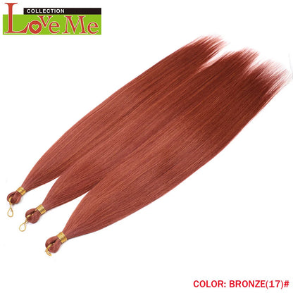 LOVE ME 28 inches 300g/3pcs Straight Hair Bundles Crochet Hair Synthetic Braiding Hair Ombre Rainbow Braids Hair Extensions