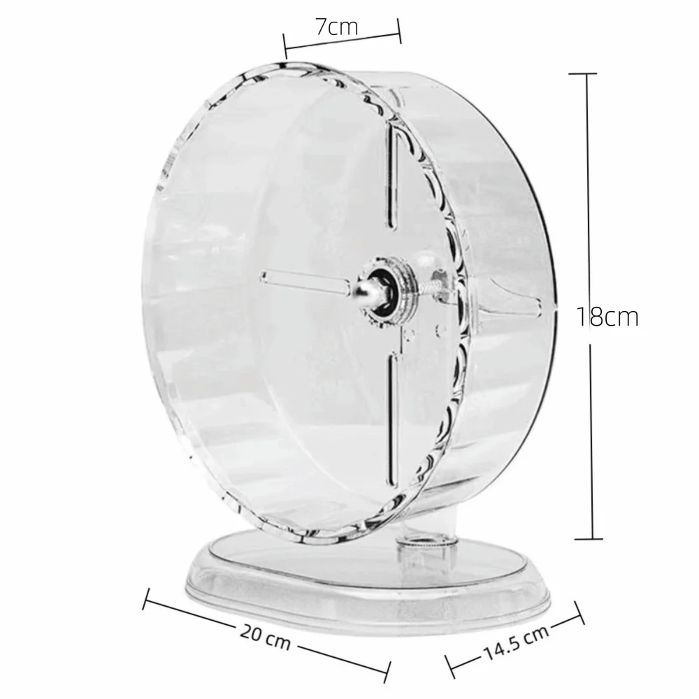 1pc Silent Hamster Running Wheel Easy To Disassemble Transparent Running Exercise Toy Widened Pet Exercise Wheel