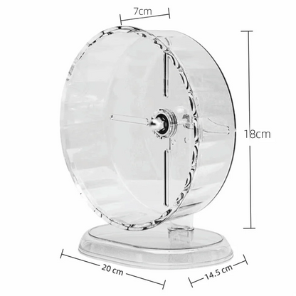 1pc Silent Hamster Running Wheel Easy To Disassemble Transparent Running Exercise Toy Widened Pet Exercise Wheel