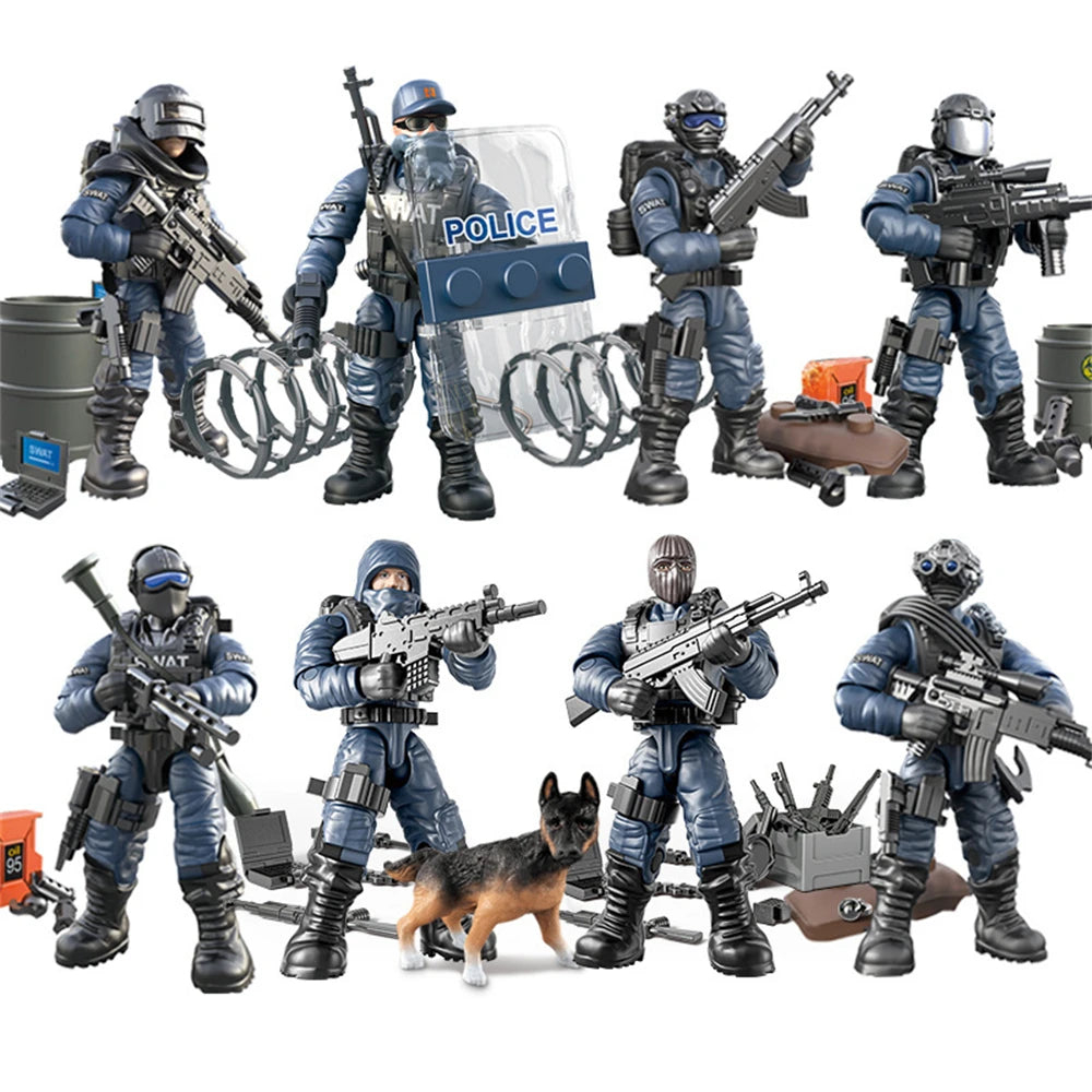 World War Army Military Soldiers Special Forces Model Assemble Building Blocks Bricks Children's Toys Gift