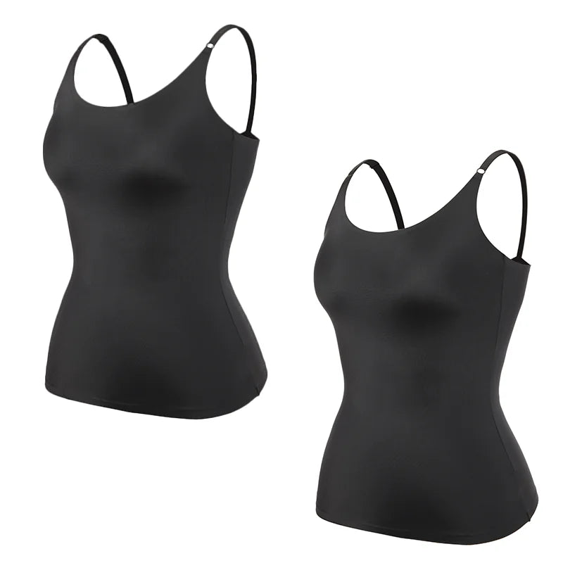 Women Tummy Control Shapewear Smooth Body Shaping Camisole Tank Tops Plus Size Slimming Underwear Seam-free Compression Shaper