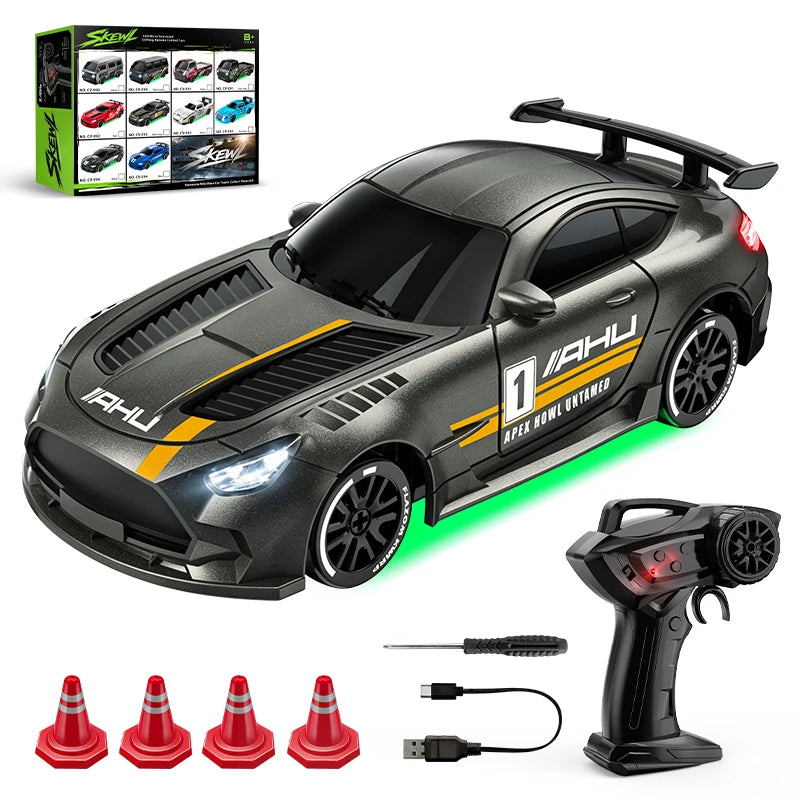 1:64 Desktop Drift Racing Car, 4WD Cool Mini Stunt RC Drift Car With Rechargeable Battery, Holiday Gift For Kids
