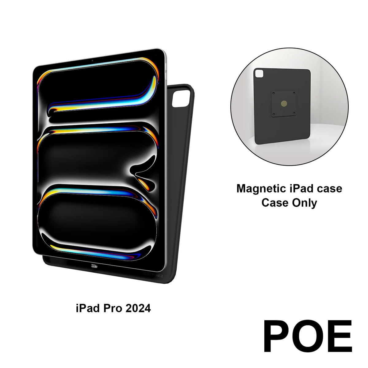 Zilvex POE Magnetic Wall Mount Charger for iPad Pro/Air/Mini 8.3-11-13in Base + Case Kit Smart Home Tablet stand POE Powered