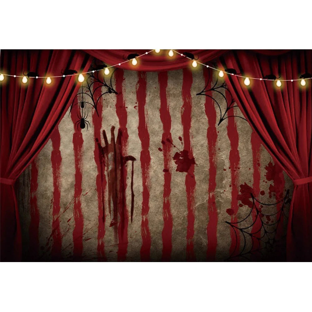 Horror Halloween Scary Blood Splatter Backdrop Red Blood Dripping Ghost Shadow Zombie Vampire Photography Background Studio