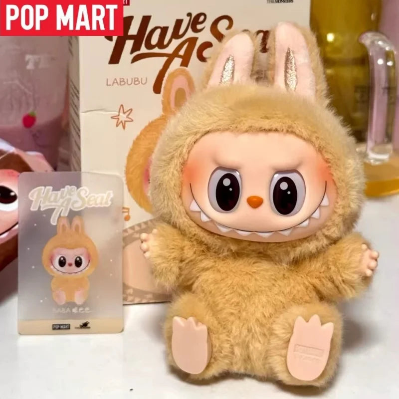 Labubu Doll POP MART Blind Box 100% Authentic THE MONSTERS 2.0 Have a Seat Plush Pendant Gift - Mystery Box - Collectible Toys
