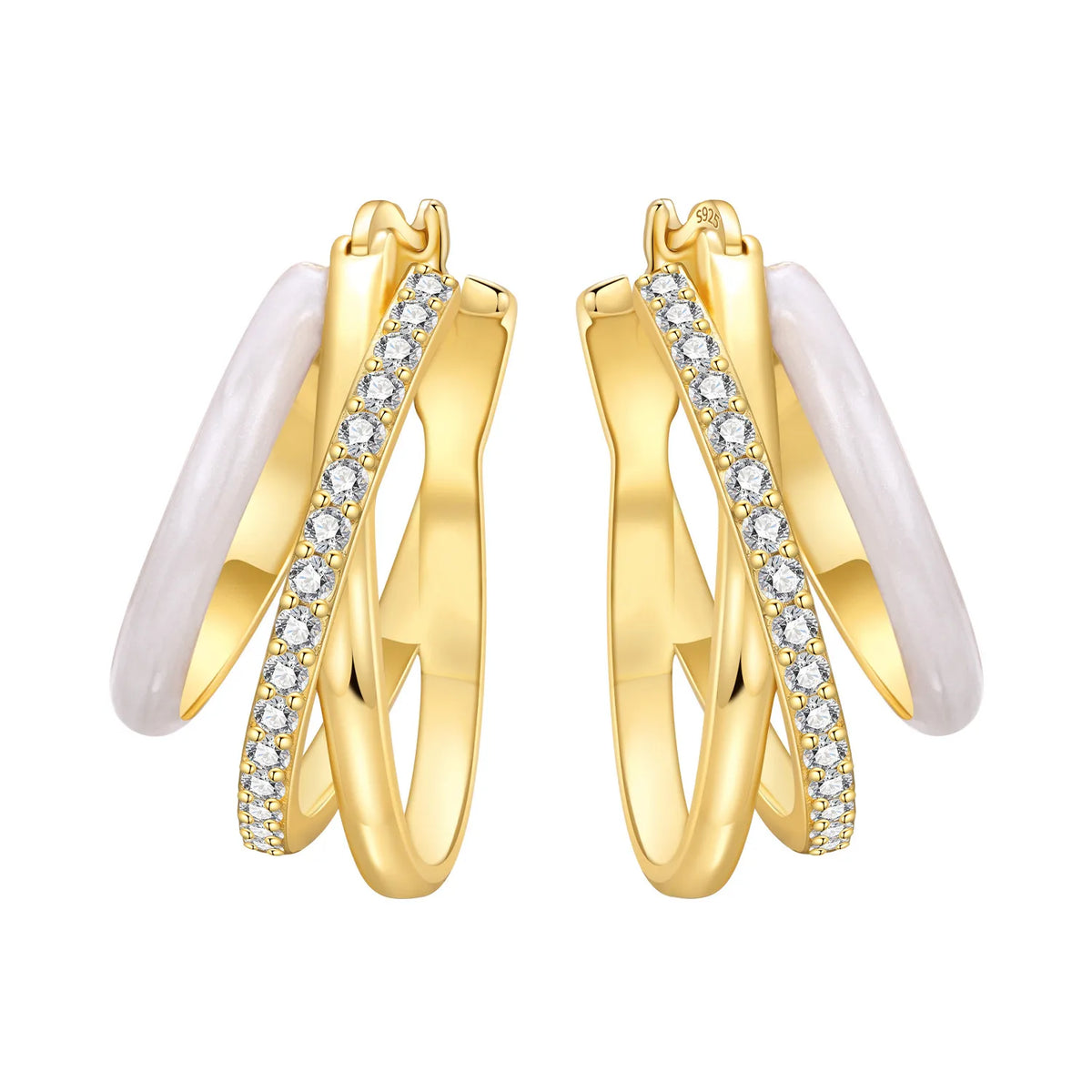 Original 925 Sterling Silver Planet Starlight Earrings Fashion 18K Gold Hoop Earring for Women Piercing Jewelry Aretes Gifts