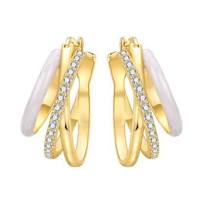 Original 925 Sterling Silver Planet Starlight Earrings Fashion 18K Gold Hoop Earring for Women Piercing Jewelry Aretes Gifts
