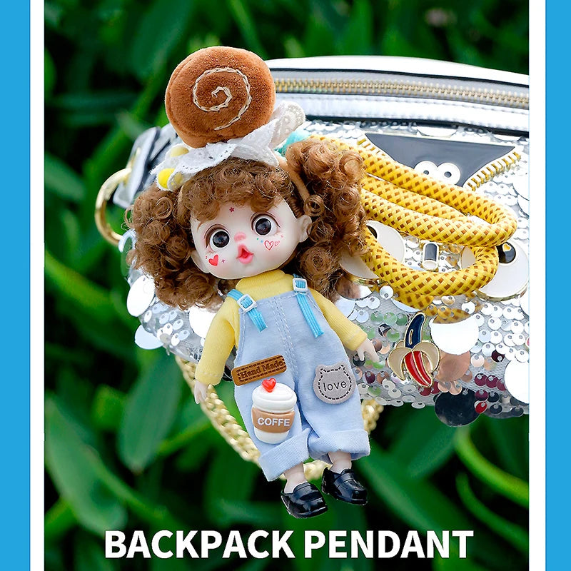 Mini Doll Dolls for girls Labbu doll pocket blyth Boy girl Doll Barbi cry Baby Rainbow Ball jointed doll Mobile phone Decoration