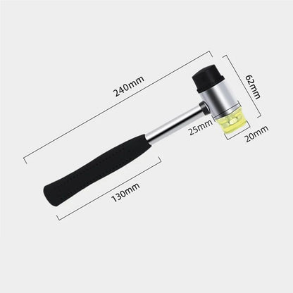 Soft Plastic Double-Sided Rubber Mallet for Jewelry Leather Craft Woodwork & Flooring Installation - Durable Hammer