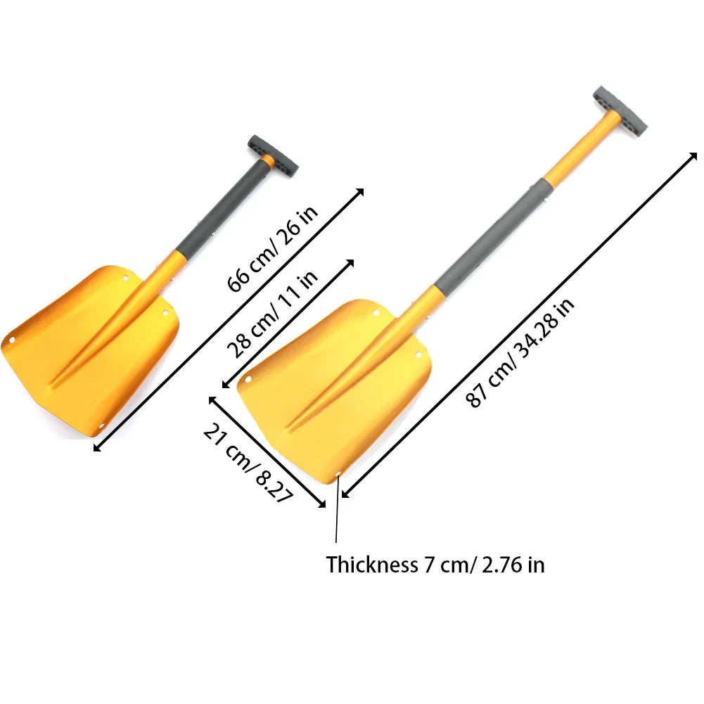 Retractable Outdoor Snow Shovel Aluminum alloy Ice Shovel Winter Snow Remover Tool Camping Garden Folding Shovel Survival Tools