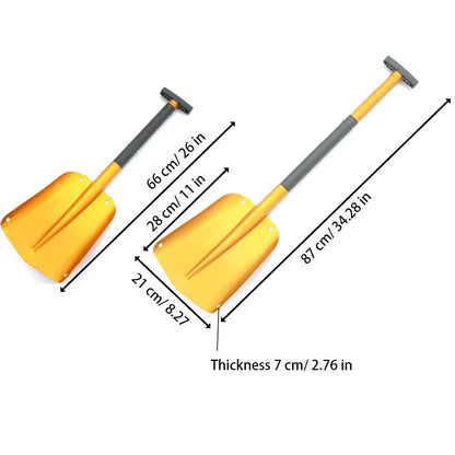 Retractable Outdoor Snow Shovel Aluminum alloy Ice Shovel Winter Snow Remover Tool Camping Garden Folding Shovel Survival Tools