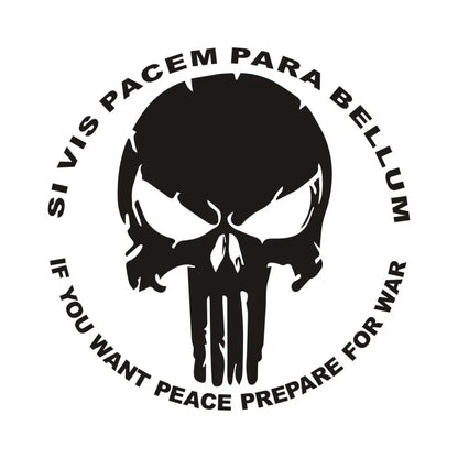 New Design Skull Car Sticker Punisher Decor Motorcycle Decal Vinyl Decorative Accessories Waterproof PVC, 16cm