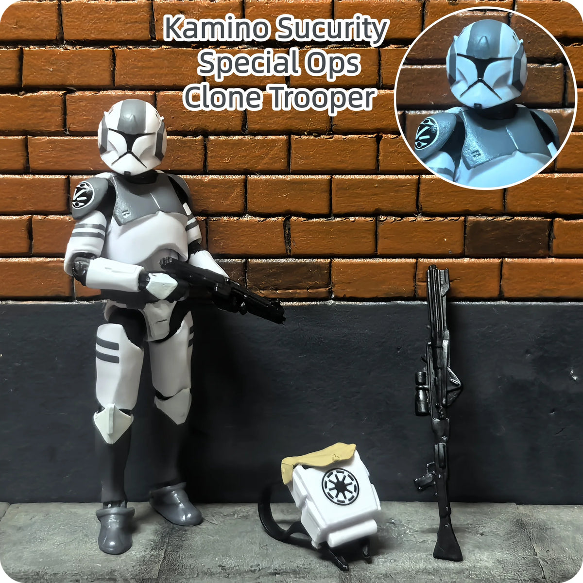Star Wars 3.75 Inch Trooper 1/18 Shock Coruscant Guard Kamino Clone Sergeant Hound Fox Action Figure Toys Model Loose
