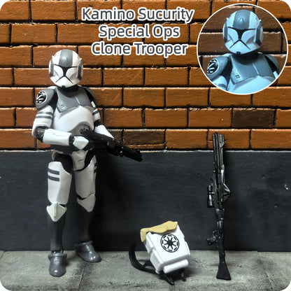 Star Wars 3.75 Inch Trooper 1/18 Shock Coruscant Guard Kamino Clone Sergeant Hound Fox Action Figure Toys Model Loose