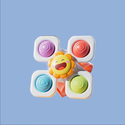 Suction Cup Spinning Cartoon Animal、Insects Spinner Toys Baby High Chair Window Gyro Stress Reliever Kids Bath Toys Gift