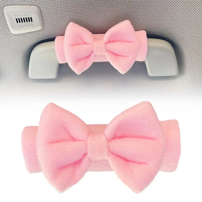 Bow Tie Car Handle Protector Cover Cute Car Roof Armrest Cover Car Roof Handle Protective Cover Butterfly Bow Roof Armrest Cover