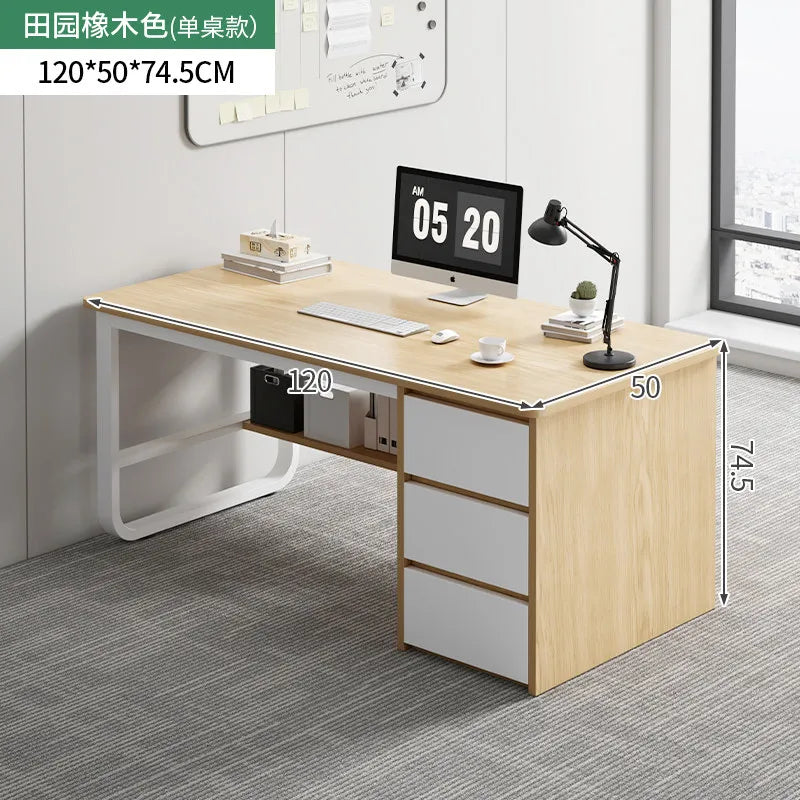 Bedroom Computer Desk Desktop Desk Chair Combination With Drawers Office Desks White Gaming Workstations Escritorio Furniture