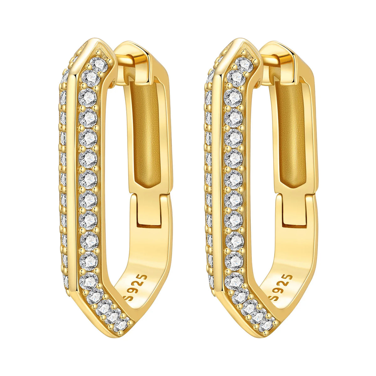 Orstarry Original 925 Sterling Silver Minimally Design Blue Zircon Earrings Women Hoop Earring Anniversary Jewelry Gifts
