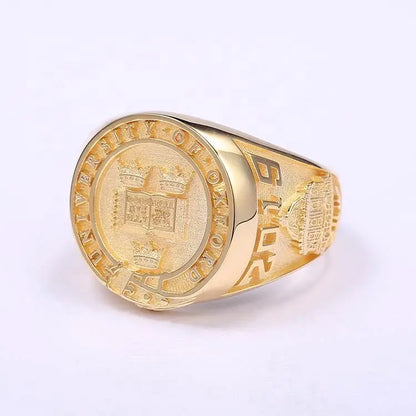 Customized College Class Graduation Commemorative Ring Graduation Student Gift Ring Fashion Design Retro Classic Design Customiz