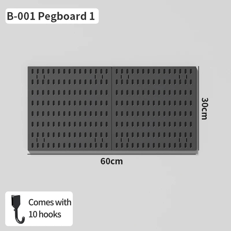 No Drill Pegboard Wall Rack Gaming Room Storage for Controllers Headphones Figures Keyboard Hooks Shelf