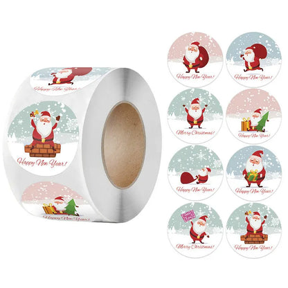 Christmas gift stickers decorative sealing sticker Merry Christmas Reward Self-adhesive labels  Day party