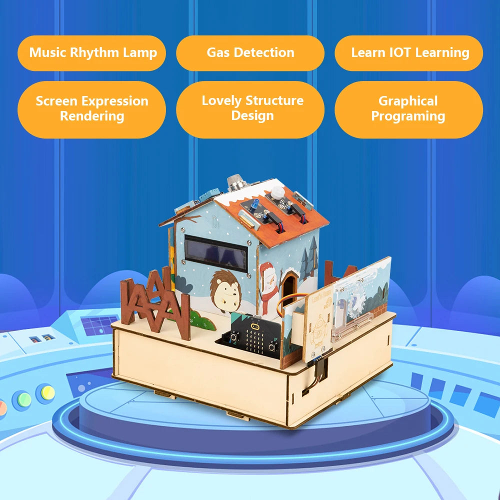 ACEBOTT Learning Kit Microbit Smart Home Automation Projects STEM Education Wooden House MakeCode