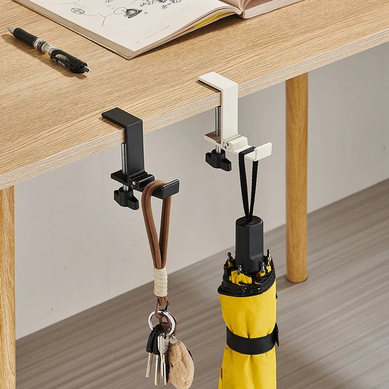 1/2pcs Adjustable Foldable Desk Edge Hook Gaming Headset Desk Hanger Backpack Storage Hanging Hook Holder Punch-free Hook Rack