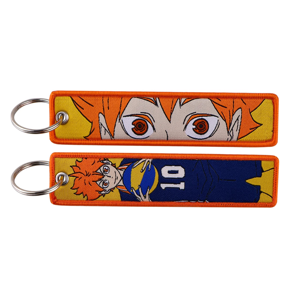 Cool Man Embroidery Key Fobs Keychains for Women Anime Key Tags Keyring Accessories Toys Gift