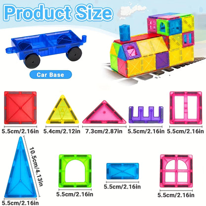 Magnetic building block toys, magnetic blocks, medium size stacked building and puzzle toys, creative and lively magnetic toys
