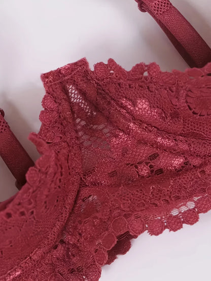 2PCS Women's Lace Open Cup Underwear, Soft, Skin friendly, Breathable, Sexy Underwear Anti sagging Bra