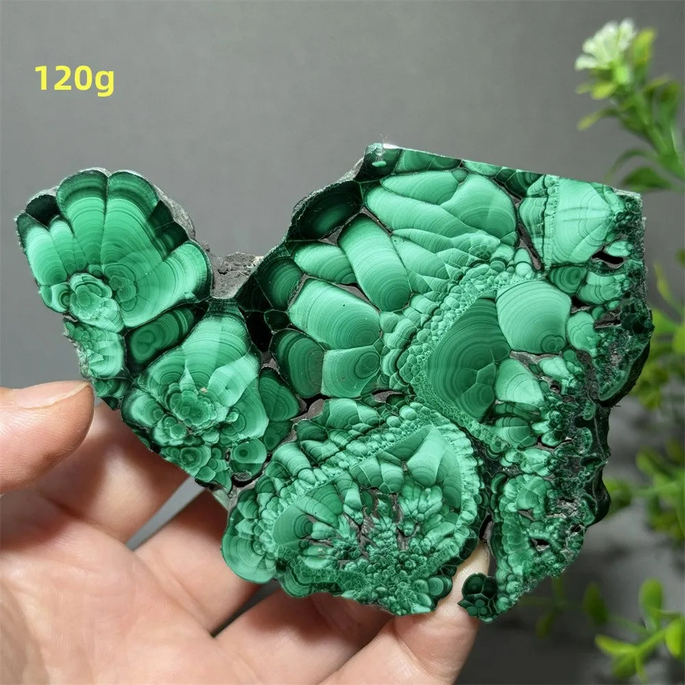 Natural High-Quality And Beautiful Malachite Slate Mineral Raw Stone Therapy Meditation Prayer Energy Home Decoration+Bracket