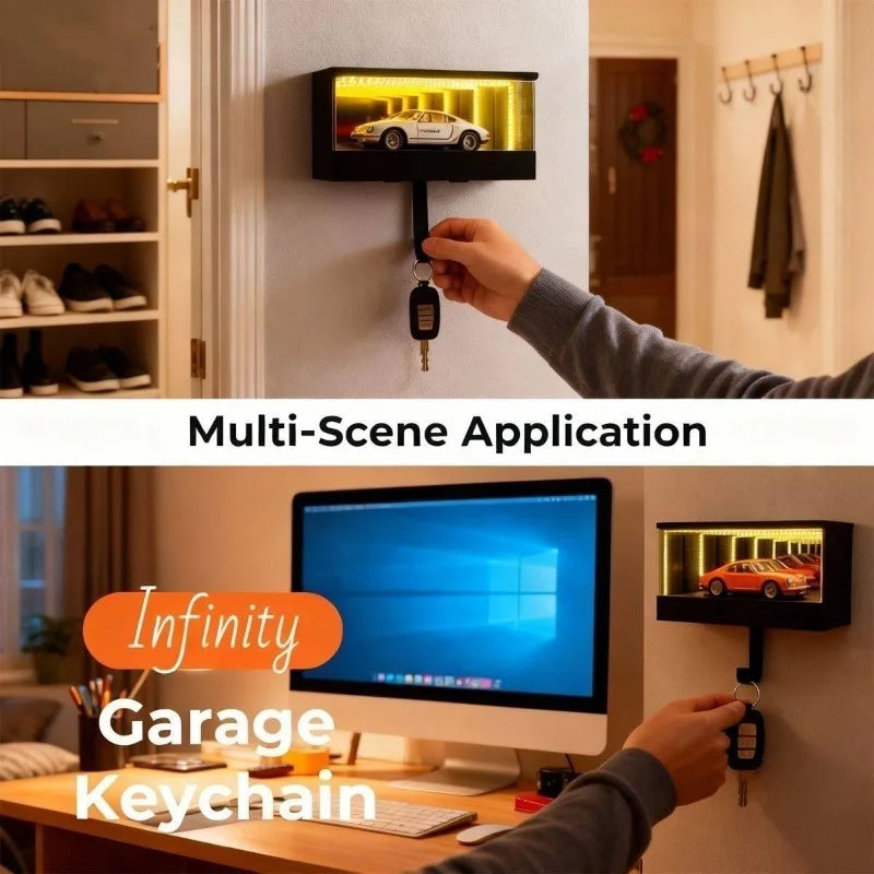Infinity Garage Keychain Car Illuminated Infinite Garage Key Hook Suitable For Home Office Entrance Car Key Hanger