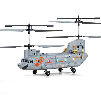 RC Helicopter XK5 Chinook Remote Control Aircraft 3.5CH 2.4G Smart Height Setting Simulation Four-Rotor Fighter Children Toy