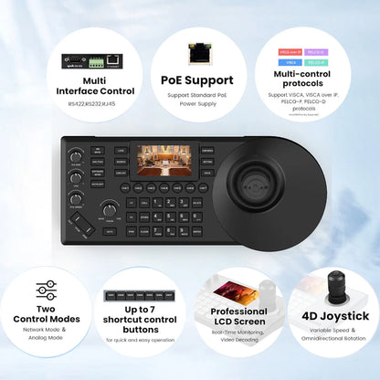 4k60fps NDI POE PTZ Camera 20X Zoom Live Streaming Camera and 1pc NDI PTZ Camera Controller for Video Conference 1-10pcs