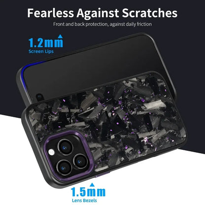 Real Carbon Fiber Armor100% Cover For IPhone 16Promax 15 Pro Max 14 13 12 11 Case Metal Frame Wireless Charge Forged Fiber Cover