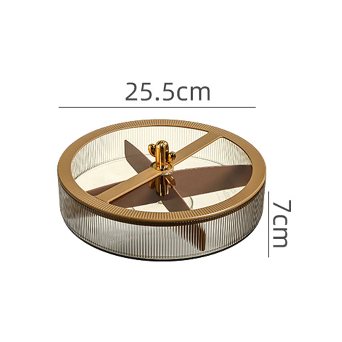 Rotating Snack Serving Tray Appetizer Dish Multipurpose Nut and Candy Serving Dish Snack Container for Candy Cakes Snacks