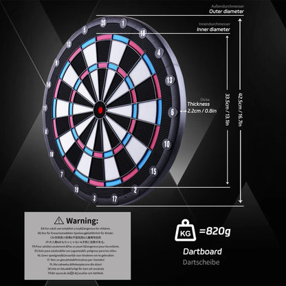 CyeeLife Electronic Dartboard with 6pcs Soft Tip Darts, Pink (No Electronic Module and LED)