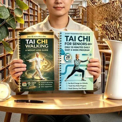 Tai Chi Fitness Books Are A Guide To Low-impact Chair Exercise for The Elderly Who Are 60+, 28 Days and 10 Minutes A Day.