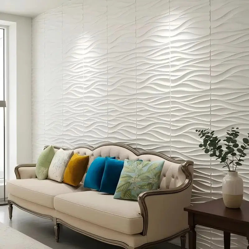 20PCS 3D Wall Panels 30x30cm Indoor Wall Decoration for Living Room Bedroom Hotel Office  Mural Tile-Panel-Mold 3D Wall Sticker