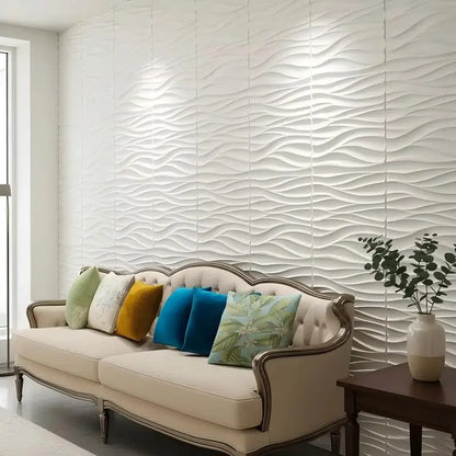 20PCS 3D Wall Panels 30x30cm Indoor Wall Decoration for Living Room Bedroom Hotel Office  Mural Tile-Panel-Mold 3D Wall Sticker