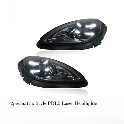 For Porsche Macan 95B 2014-2023 Headlamp Assembly Upgrade to 2023 Matrix Style PDLS Laser LED Headlights Plug & Play Light Kit