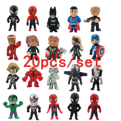 Capsule Toys the Avengers Hulk Thor Spider Man Venom Captain Decoration Collection Action Figure Toy Xmas Fans Gift